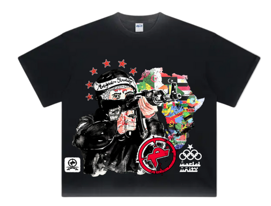 "WORLD UNITY" BLACK TEE