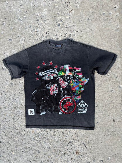 "WORLD UNITY" BLACK TEE